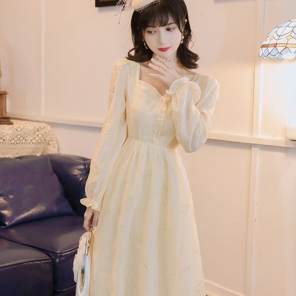 2021 new court square collar fairy embroidery long sleeve maxi fall women clothing club party dress pjw4, Black;gray
2021 new court square collar fairy embroidery long sleeve maxi fall women clothing club party dress pjw4, Black;gray