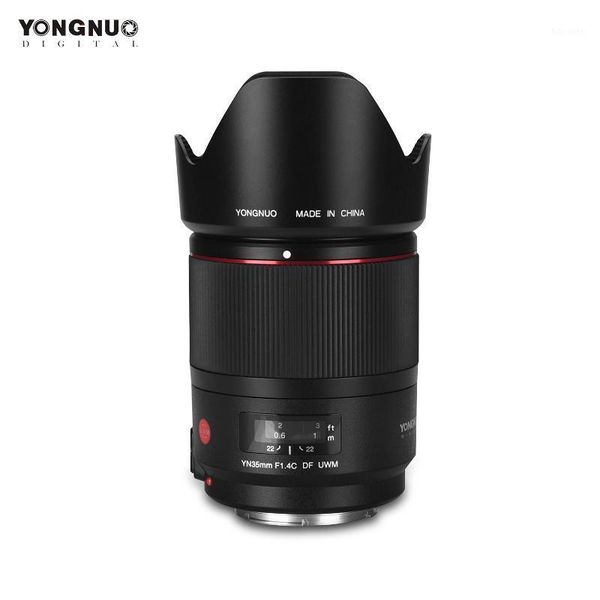 yongnuo yn35mm f1.4 wide-angle df uwmwide angle prime lens auto/ manual focus for canon dslr cameras 70d 80d 5d3 mark ii1