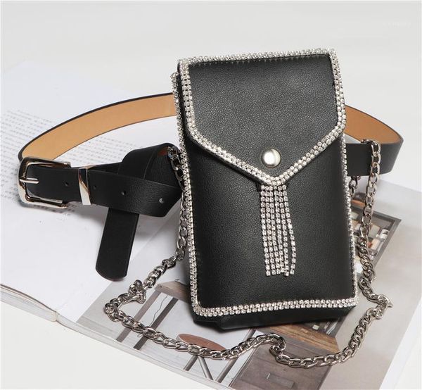 2020 rhinestone women mini flap waist bag multi-fuinctional metal chain messenger bag ladies pu leather waist belt phone new1
2020 rhinestone women mini flap waist bag multi-fuinctional metal chain messenger bag ladies pu leather waist belt phone new1