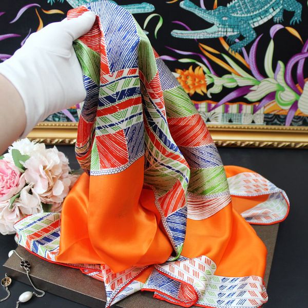 satin square scarf 110 female silk mulberry-silk shawl stole kerchief hand rolled edges scarfs"favori du faubourg, Blue;gray
satin square scarf 110 female silk mulberry-silk shawl stole kerchief hand rolled edges scarfs"favori du faubourg, Blue;gray