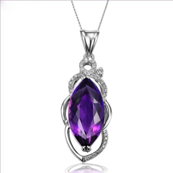 silver plated marquise shape section purple amethysts crystal pendant link chain necklace with cubic zirconia jewelry
silver plated marquise shape section purple amethysts crystal pendant link chain necklace with cubic zirconia jewelry