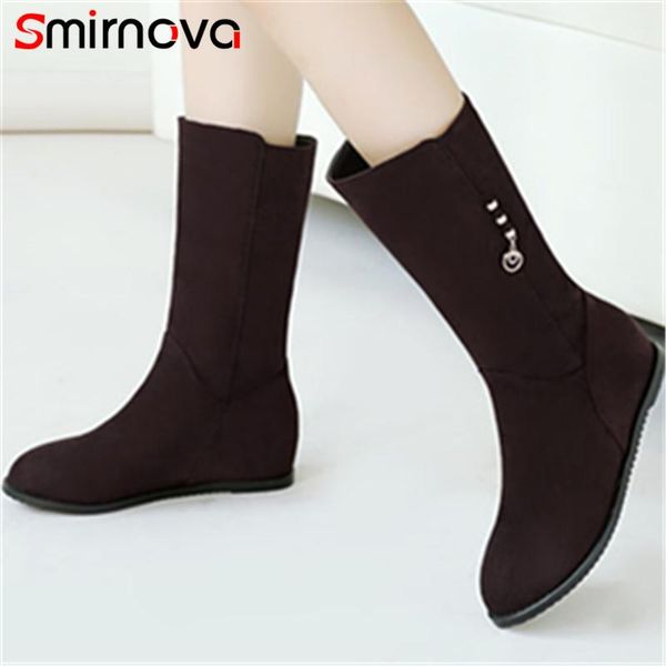 smirnova new prevail 2020 mature women boots med height increasing slip on autumn winter solid round toe female mid calf shoes, Black
smirnova new prevail 2020 mature women boots med height increasing slip on autumn winter solid round toe female mid calf shoes, Black