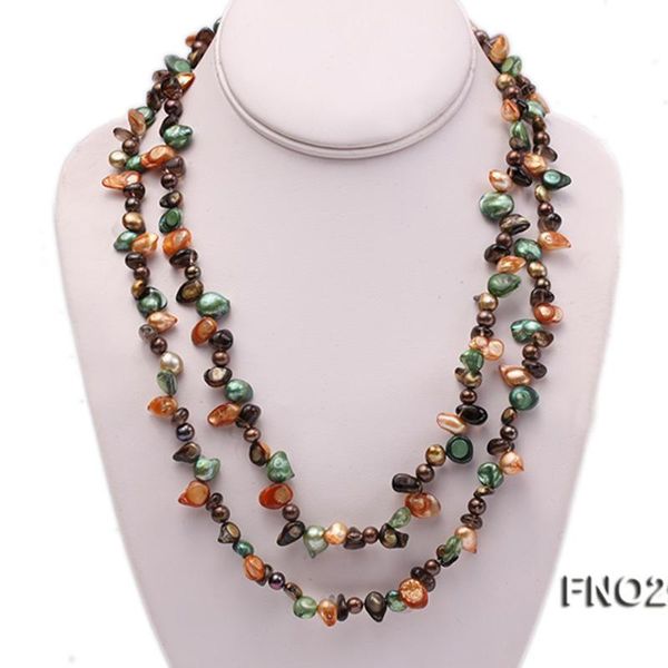 jyx casual long necklace fashion style 5-20mm multicolor biwa-shaped pearl and smoky crystal necklace women long, Silver
jyx casual long necklace fashion style 5-20mm multicolor biwa-shaped pearl and smoky crystal necklace women long, Silver