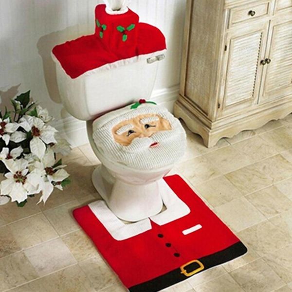 3pcs/set seat santa toilet anti-slip bathroom cover toliet rug christmas decoration for home new year mat
3pcs/set seat santa toilet anti-slip bathroom cover toliet rug christmas decoration for home new year mat