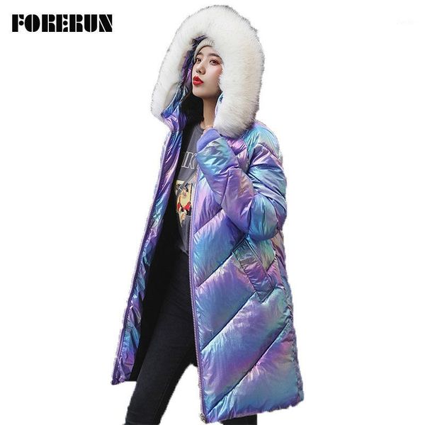 forerun winter coat women big fur collar hooded long jacket bright color parka cotton padded jackets abrigos mujer invierno 20191, Black
forerun winter coat women big fur collar hooded long jacket bright color parka cotton padded jackets abrigos mujer invierno 20191, Black