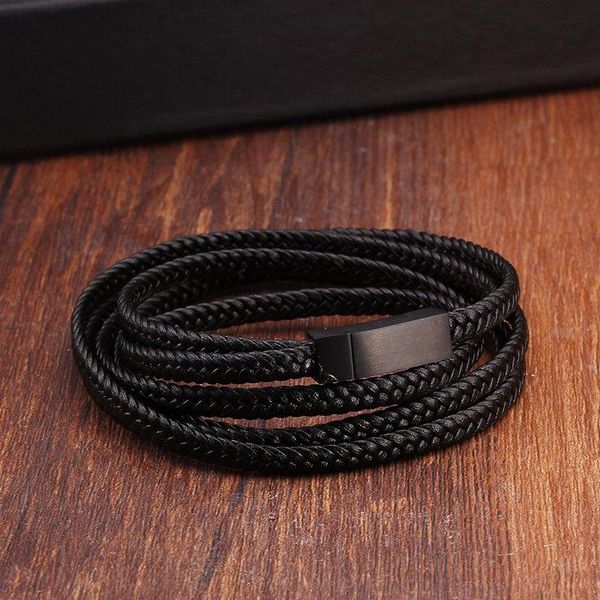 new fashion charm genuine leather bracelets for men women jewelry trendy sporty male braided chain link wrap bracelets, Black
new fashion charm genuine leather bracelets for men women jewelry trendy sporty male braided chain link wrap bracelets, Black