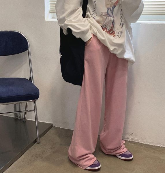 women's pants & capris sweatpants spring autumn solid color elastic waist loose wide-leg rolled edge cotton trousers, Black;white
women's pants & capris sweatpants spring autumn solid color elastic waist loose wide-leg rolled edge cotton trousers, Black;white