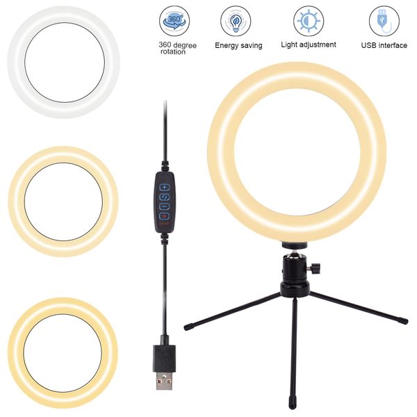 сша stock 8" селй ring light с треногой диммируемого desktop led круг света для live streaming / макияж / youtube
сша stock 8" селй ring light с треногой диммируемого desktop led круг света для live streaming / макияж / youtube