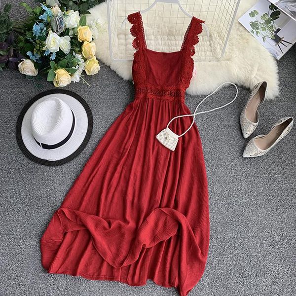 women summer dresses vestidos 2021 new beach sleeveless spaghetti strap boho vintage dress ladies lace patchwork long robe, Black;gray
women summer dresses vestidos 2021 new beach sleeveless spaghetti strap boho vintage dress ladies lace patchwork long robe, Black;gray