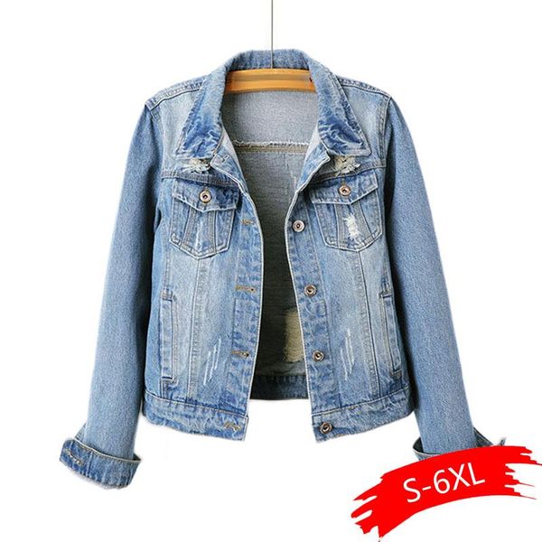 women's jackets 2021 plus size 6xl denim jacket women boyfriend jean coat streetwear harajuku vintage autumn basic outerwear feminine, Black;brown
women's jackets 2021 plus size 6xl denim jacket women boyfriend jean coat streetwear harajuku vintage autumn basic outerwear feminine, Black;brown