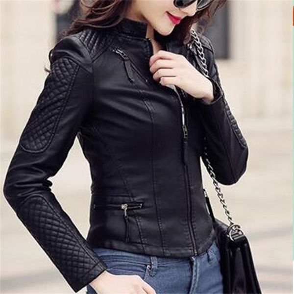 black women autumn leather pu casual slim soft moto biker faux fringe jacket female coats basic streetwear y201012, Black;brown
black women autumn leather pu casual slim soft moto biker faux fringe jacket female coats basic streetwear y201012, Black;brown