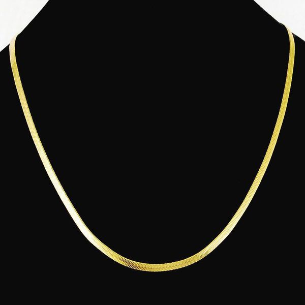 pendant necklaces 24k gold plating men's jewelry 50cm long pure color 4mm snake chain necklace 20inch fashion, Silver 
pendant necklaces 24k gold plating men's jewelry 50cm long pure color 4mm snake chain necklace 20inch fashion, Silver