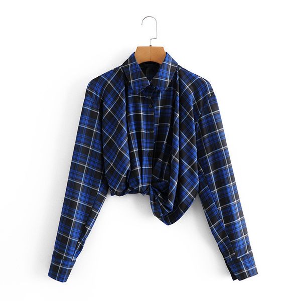 2021 new blue plaid crop women ruched long sleeve collared button up shirt woman fashion streetwear casual tab9, White
2021 new blue plaid crop women ruched long sleeve collared button up shirt woman fashion streetwear casual tab9, White