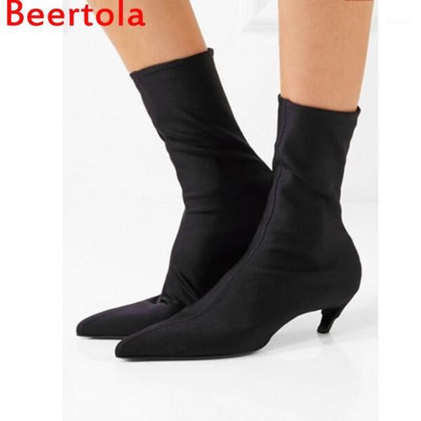 boots brand beertola elastic fabric women's runway high heels botas mujer booties femme two style autumn winter chaussures1, Black
boots brand beertola elastic fabric women's runway high heels botas mujer booties femme two style autumn winter chaussures1, Black