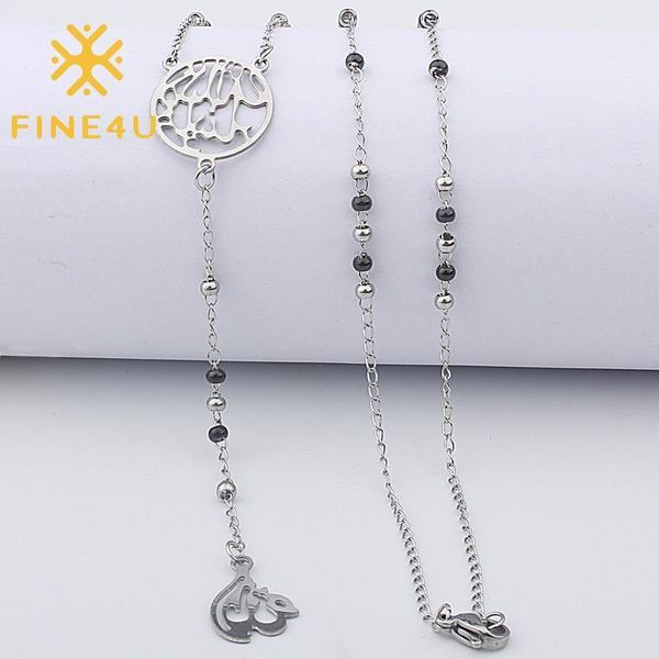 pendant necklaces fine4u n414 stainless steel muslim necklace beads balls long chain islamic rosary jewelry for women1, Silver
pendant necklaces fine4u n414 stainless steel muslim necklace beads balls long chain islamic rosary jewelry for women1, Silver