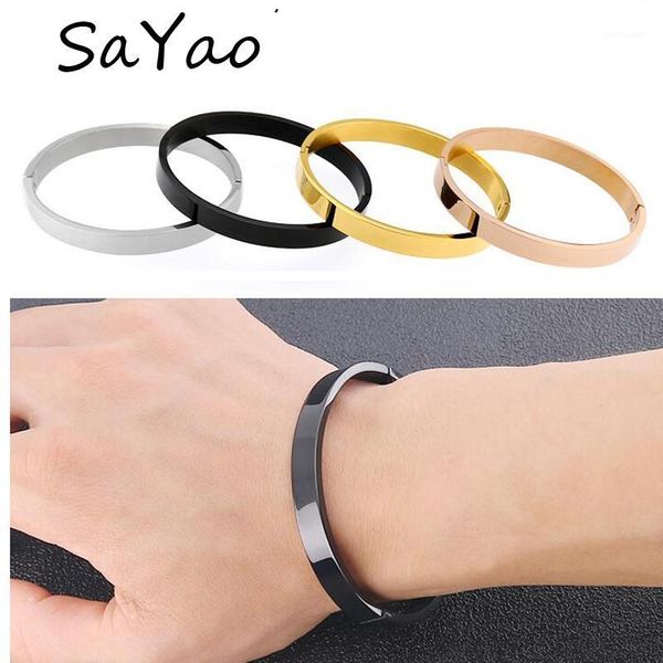 bangle sayao rose gold stainless steel bracelet bangles women men lovers sweetheart gift1, Black
bangle sayao rose gold stainless steel bracelet bangles women men lovers sweetheart gift1, Black