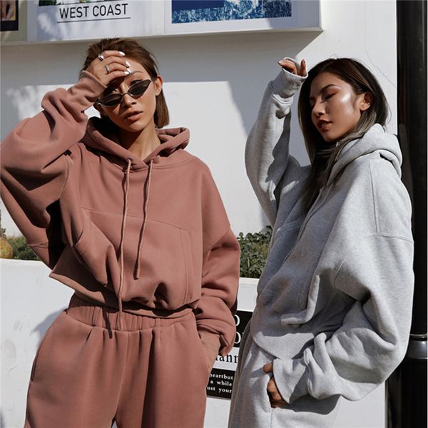 solid tracksuit women two piece set autumn winter clothes hooded oversized sweatshirt sweatpants 2pc sports jogging suit outfits, Black
solid tracksuit women two piece set autumn winter clothes hooded oversized sweatshirt sweatpants 2pc sports jogging suit outfits, Black