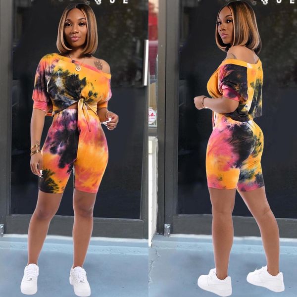 2020 new summer tie dye print two piece set women shorts suit set t-shirt+ biker shorts 2 pieces shorts sets, Gray
2020 new summer tie dye print two piece set women shorts suit set t-shirt+ biker shorts 2 pieces shorts sets, Gray