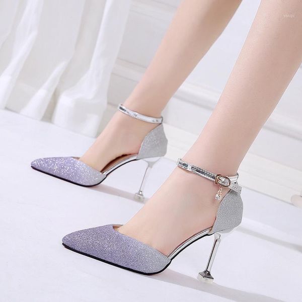 dress shoes wedding women 2021 sequined pointed high heels fine heel women's hollow word buckle banquet bridal1, Black
dress shoes wedding women 2021 sequined pointed high heels fine heel women's hollow word buckle banquet bridal1, Black
