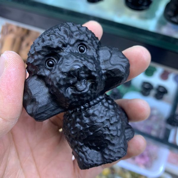 natural obsidian carved cute puppies, super beautiful artwork, gem statue worth collecting, Black
natural obsidian carved cute puppies, super beautiful artwork, gem statue worth collecting, Black