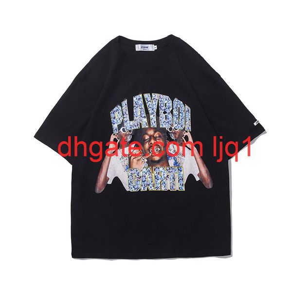 character print short sleeve t-shirt men's hip hop fashion high street 5-sleeve trend loose half sleeve t-shirt, White;black
character print short sleeve t-shirt men's hip hop fashion high street 5-sleeve trend loose half sleeve t-shirt, White;black