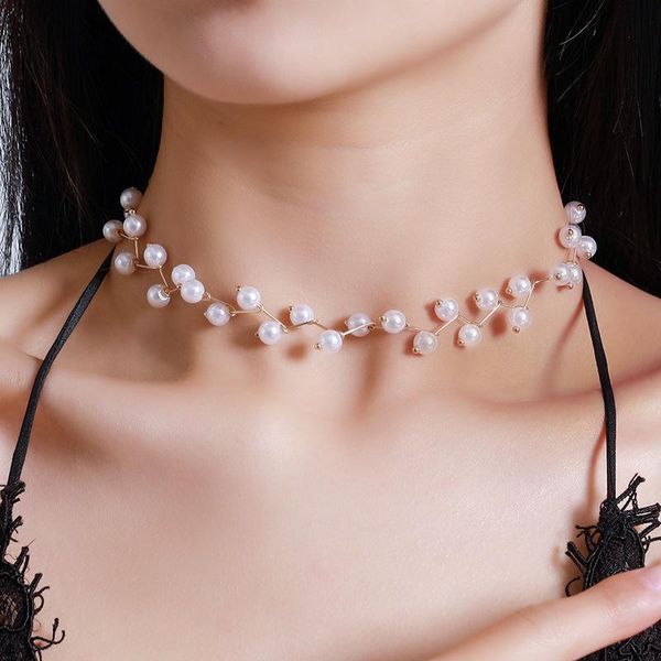 simple beaded pearl statement necklaces chain for women charm wedding event choker necklace fine fashion jewelry drop shipping, Golden;silver
simple beaded pearl statement necklaces chain for women charm wedding event choker necklace fine fashion jewelry drop shipping, Golden;silver