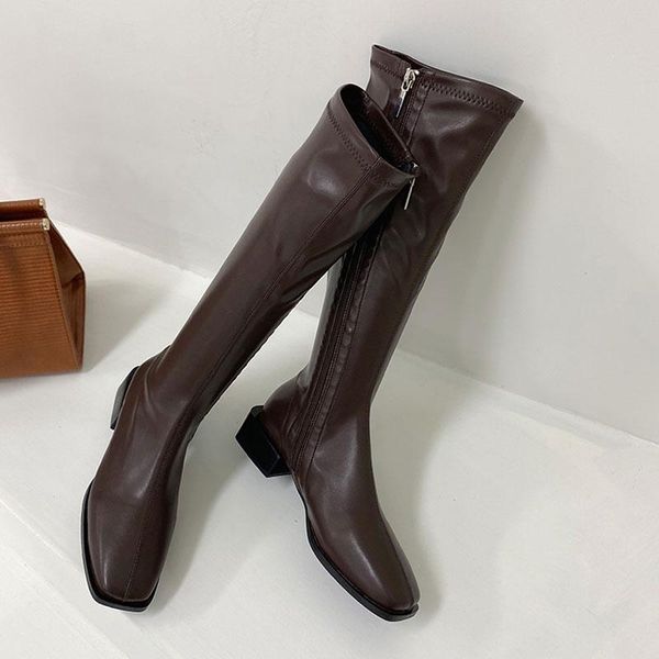 boots autumn fashion women knee high ladies riding motorcycle winter shoes square toe chunky heel female sock, Black
boots autumn fashion women knee high ladies riding motorcycle winter shoes square toe chunky heel female sock, Black