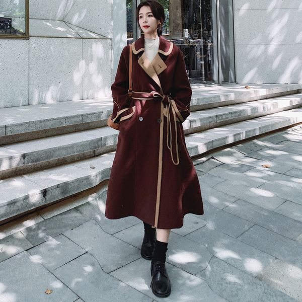 2021 new women's wool coat winter new korean loose thickening fashion splicing long sleeve lapel in straight all-match jacket u2 0vgs, Black
2021 new women's wool coat winter new korean loose thickening fashion splicing long sleeve lapel in straight all-match jacket u2 0vgs, Black