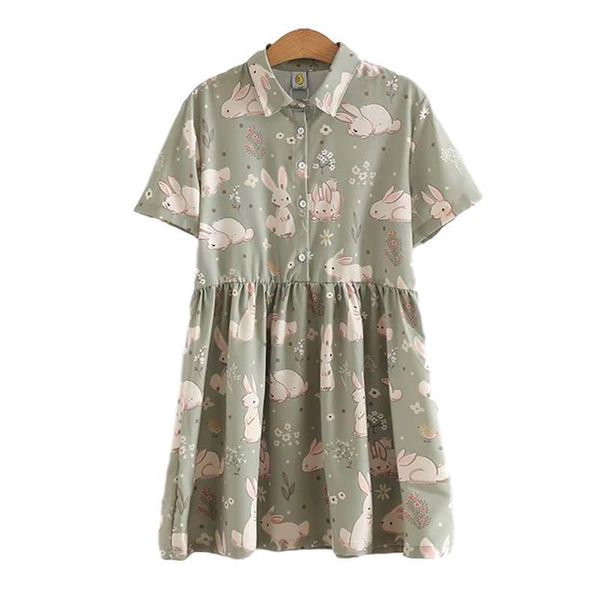 soft girl kawaii bunny pink doll dress for teens summer vintage cute rabbit loose casual peter pan collar short shirt dresses, Black;gray
soft girl kawaii bunny pink doll dress for teens summer vintage cute rabbit loose casual peter pan collar short shirt dresses, Black;gray
