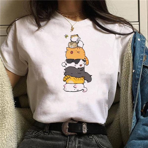 летний мультфильм кошки напечатаны tee смешные хараджуку женская футболка корейский короткие рукава топы kawaii уличные рубашки, White
летний мультфильм кошки напечатаны tee смешные хараджуку женская футболка корейский короткие рукава топы kawaii уличные рубашки, White