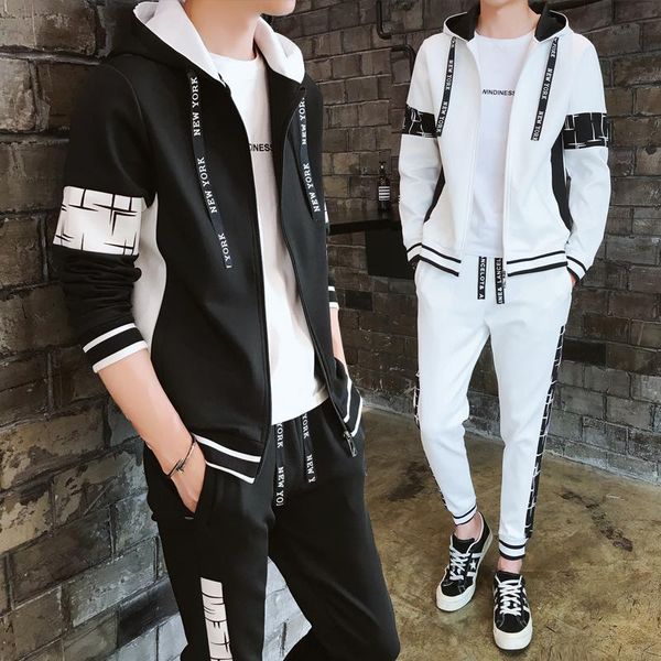 men's hoodies & sweatshirts 2 pieces sets tracksuit men brand spring and autumn hooded sweatshirt +drawstring pants male stripe patchwo, Black
men's hoodies & sweatshirts 2 pieces sets tracksuit men brand spring and autumn hooded sweatshirt +drawstring pants male stripe patchwo, Black