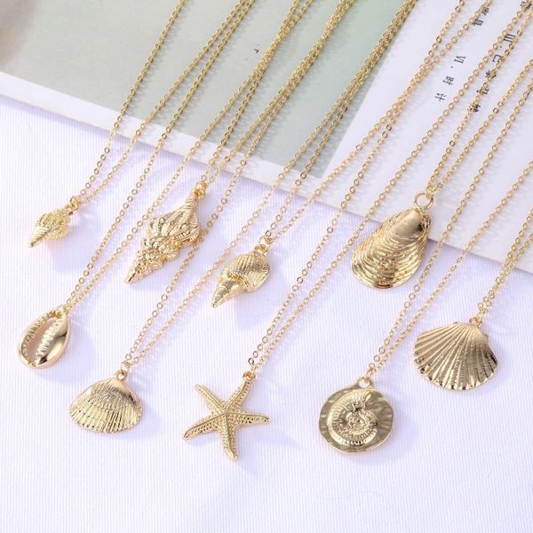 2020 new fashion gold color alloy cowrie shell necklace for women conch chain pendant necklace summer jewelry starfish collar, Silver
2020 new fashion gold color alloy cowrie shell necklace for women conch chain pendant necklace summer jewelry starfish collar, Silver