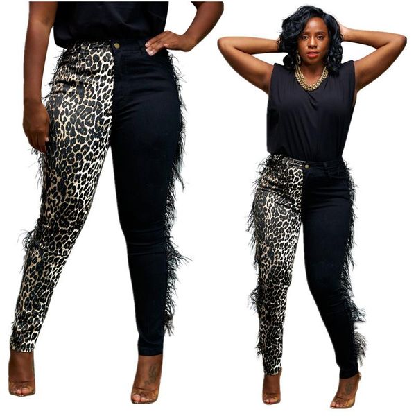 european and american women's new autumn and winter color matching high elastic pants, Black;white
european and american women's new autumn and winter color matching high elastic pants, Black;white