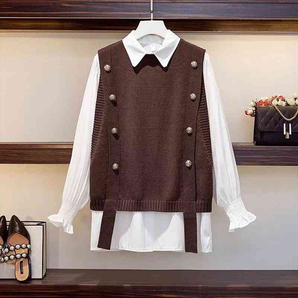 spring and autumn fashion temperament ladies western style sleeveless round neck solid color knitted vest, White;black
spring and autumn fashion temperament ladies western style sleeveless round neck solid color knitted vest, White;black
