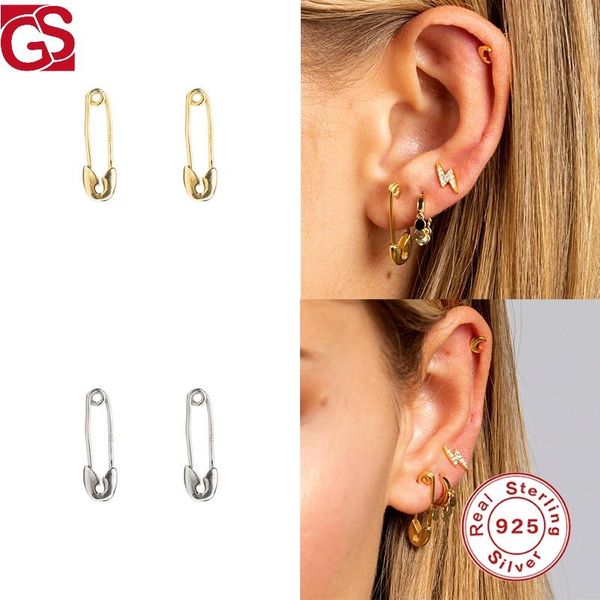 gs 925 sterling silver brincos glossy pin-shape hoop earring for women all-match fashion earrings fine jewelry gift for girls, Golden;silver
gs 925 sterling silver brincos glossy pin-shape hoop earring for women all-match fashion earrings fine jewelry gift for girls, Golden;silver