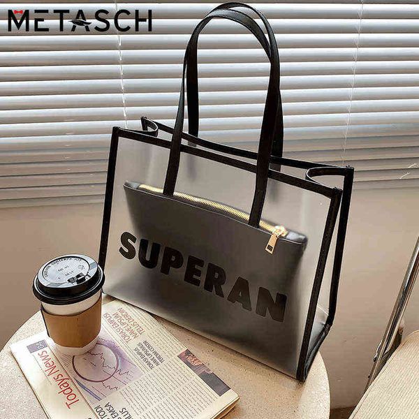 shopping bags metasch women big transparent jelly pvc plastic shoulder fashion summer beach lady travel handbags 220301
shopping bags metasch women big transparent jelly pvc plastic shoulder fashion summer beach lady travel handbags 220301