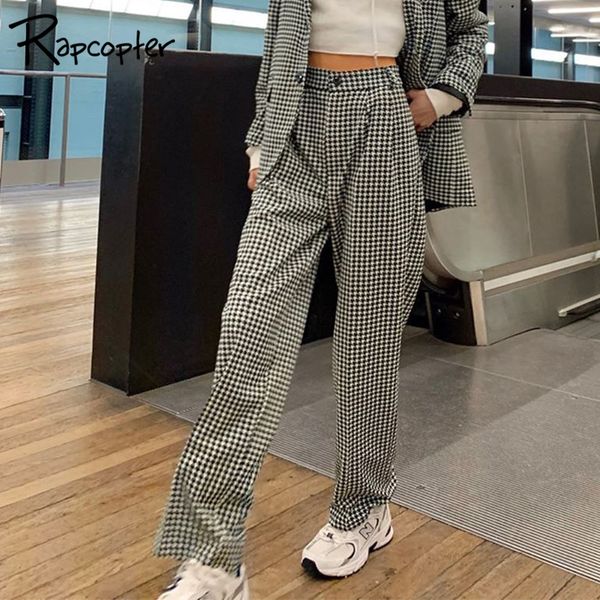rapcopter plaid pattern office lady elegant straight pants female fashion streetwear outfits high waisted summer trousers new t200422, Black;white
rapcopter plaid pattern office lady elegant straight pants female fashion streetwear outfits high waisted summer trousers new t200422, Black;white