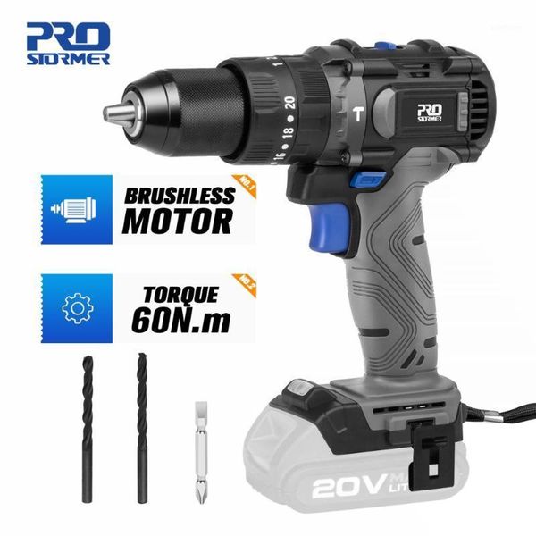 20v brushless hammer drill 60nm impact cordless electric screwdriver steel wood masonry power bare tools by prostormer1
20v brushless hammer drill 60nm impact cordless electric screwdriver steel wood masonry power bare tools by prostormer1
