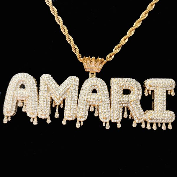 hip hop custom name cubic zircon crown drip bubble letters chain pendants&necklaces for women man jewelry cuban rope chain 201013, Silver
hip hop custom name cubic zircon crown drip bubble letters chain pendants&necklaces for women man jewelry cuban rope chain 201013, Silver