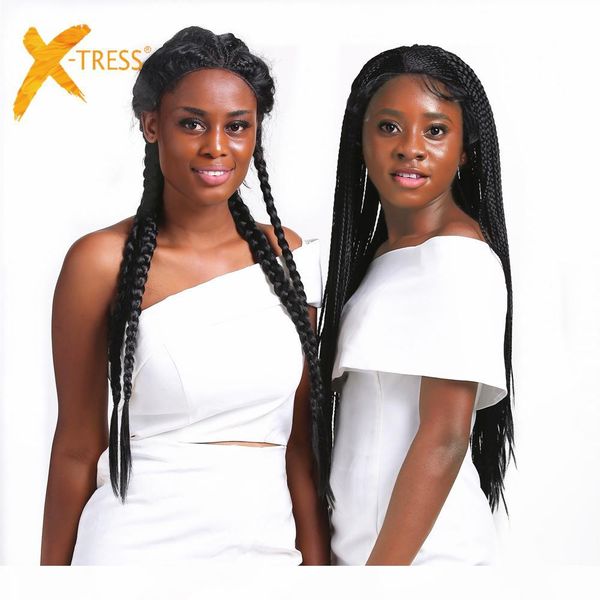 lace front synthetic hair wigs for women x-tress natural black braided wig african american hairstyle long braids lace wig
lace front synthetic hair wigs for women x-tress natural black braided wig african american hairstyle long braids lace wig