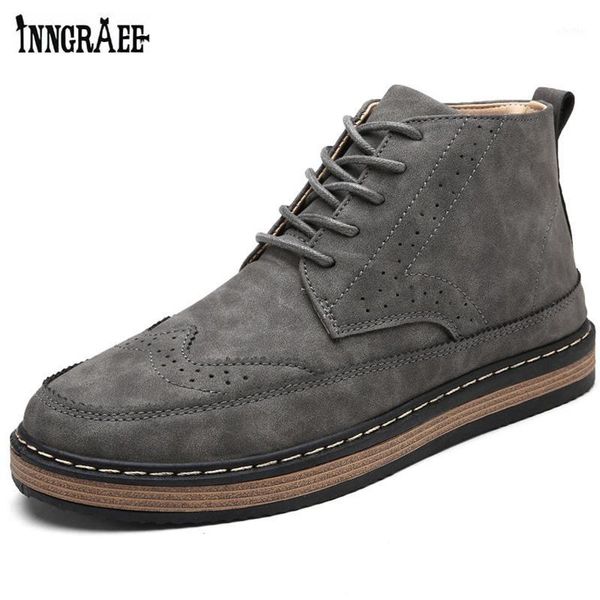 new 2018 high winter shoes fashion pu leather men boots brogue ankle motorcycle boots for male b11111, Black
new 2018 high winter shoes fashion pu leather men boots brogue ankle motorcycle boots for male b11111, Black