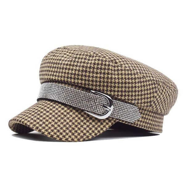 wzcx lattice rhinestone inlay belt peaked cap fashion new korean version casual autumn winter beret women hat, Blue;gray
wzcx lattice rhinestone inlay belt peaked cap fashion new korean version casual autumn winter beret women hat, Blue;gray