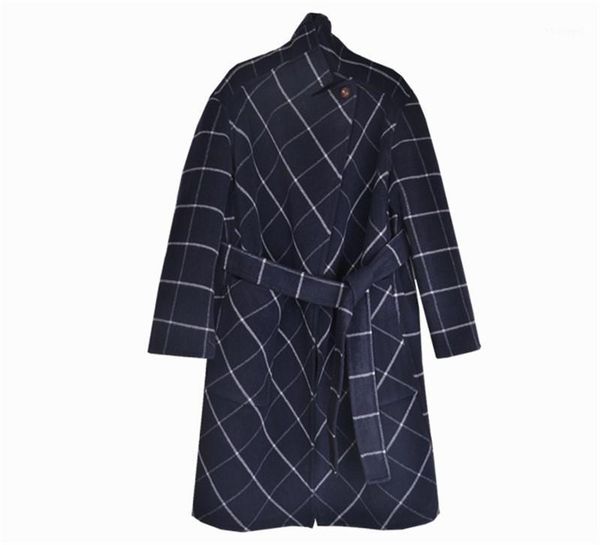 double sided wear cashmere wool fabrics women's fashion winter coat mid-long plaid buckle collar m/l/xl1, Black
double sided wear cashmere wool fabrics women's fashion winter coat mid-long plaid buckle collar m/l/xl1, Black