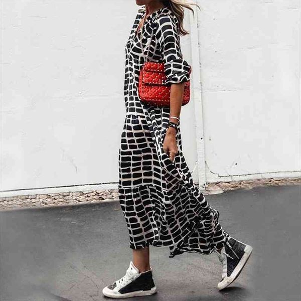 elegant holidays casual boho dress women print loose dresses v neck a-line long sleeve maxi dress vestido de mujer, Black;gray
elegant holidays casual boho dress women print loose dresses v neck a-line long sleeve maxi dress vestido de mujer, Black;gray
