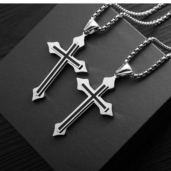 pendant necklaces fashion cross necklace for men punk stainless steel chain male acero inoxidable joyeria friends retro colar jewelry, Silver
pendant necklaces fashion cross necklace for men punk stainless steel chain male acero inoxidable joyeria friends retro colar jewelry, Silver