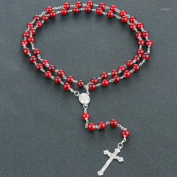 Religious Rosary Cross Pendant Necklaces for Women Virgin Mary Prayer Necklace Long Y Beads Chains Rosarium Catholic Jewelry1, Silver
Religious Rosary Cross Pendant Necklaces for Women Virgin Mary Prayer Necklace Long Y Beads Chains Rosarium Catholic Jewelry1, Silver