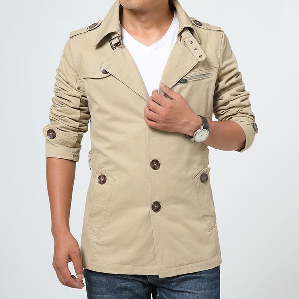 2021 new men's spring autumn business long cotton coat classic iconic trench breasted jacket k234 grfd, Black;brown
2021 new men's spring autumn business long cotton coat classic iconic trench breasted jacket k234 grfd, Black;brown
