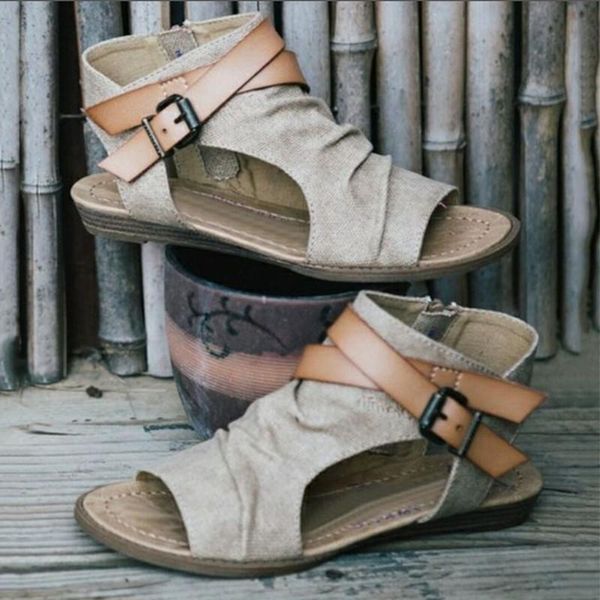 zipper buckle peep toe shoes women sandals flat heels solid comfortable denim casual sandals women shoes plus size woman shoe, Black
zipper buckle peep toe shoes women sandals flat heels solid comfortable denim casual sandals women shoes plus size woman shoe, Black