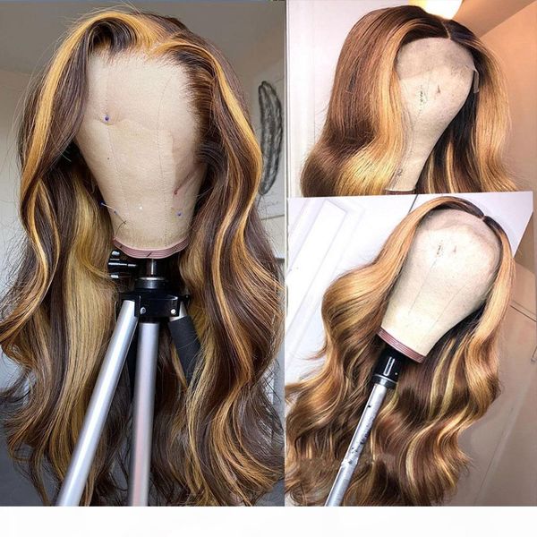 30 inch highlight human hair wigs body wave lace front wig peruvian hair remy 13x1 ombre honey blonde and brown highlight wig, Black;brown
30 inch highlight human hair wigs body wave lace front wig peruvian hair remy 13x1 ombre honey blonde and brown highlight wig, Black;brown
