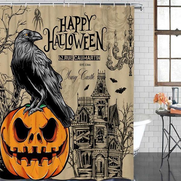 bathroom curtain halloween pumpkin crow waterproof fabric shower curtain bathroom decoration shower &12 hook1
bathroom curtain halloween pumpkin crow waterproof fabric shower curtain bathroom decoration shower &12 hook1